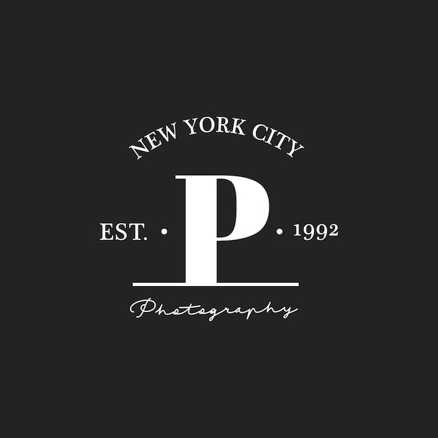 Illustration of photo studio stamp banner