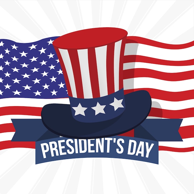 Free vector illustration of president's day concept