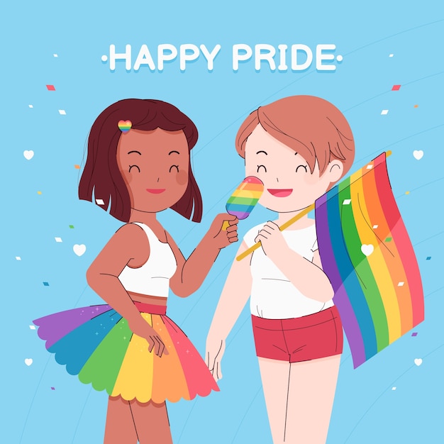 Illustration for pride month celebration