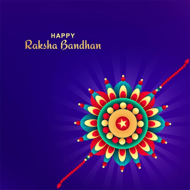 Illustration of raksha bandhan greeting card background