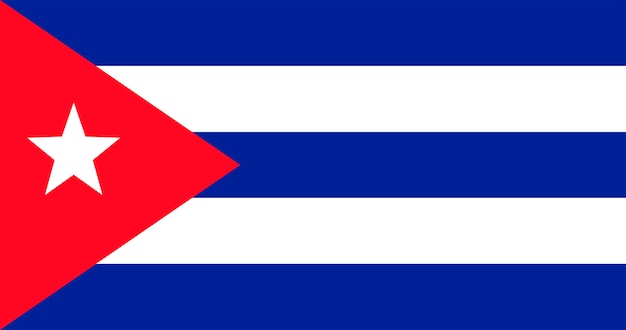 Free vector illustration of republic of cuba flag