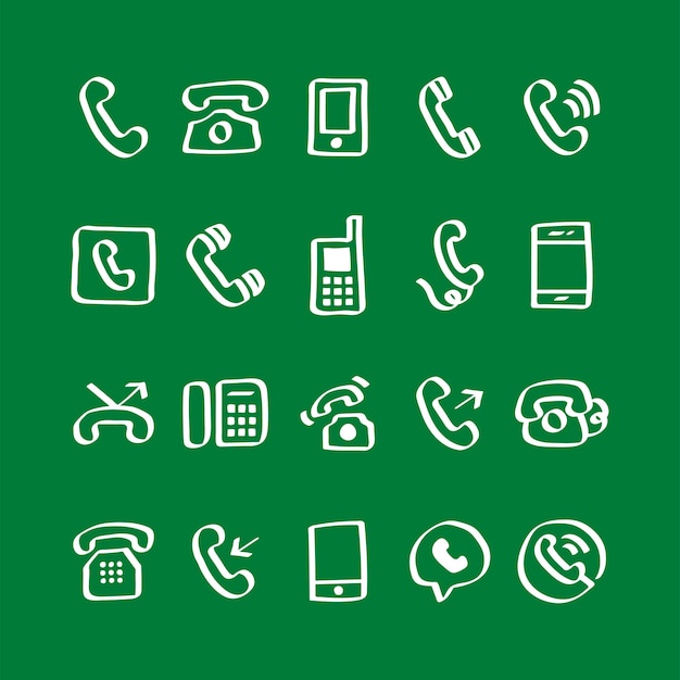 Free vector illustration set of phone icons