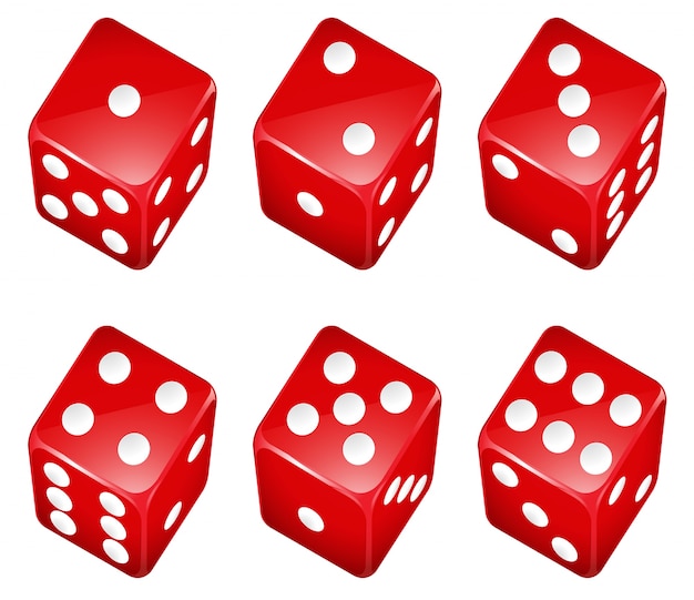 Illustration of a set of red dices