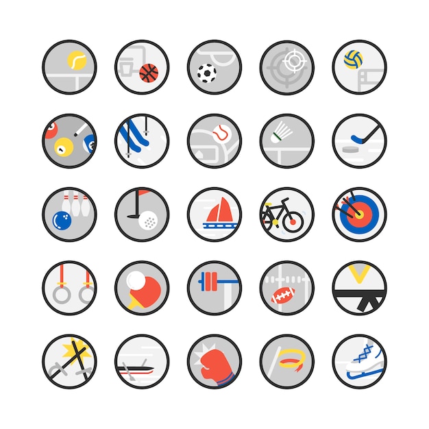 Free vector illustration set of sport icons