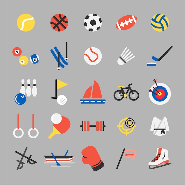 Free vector illustration set of sports icons