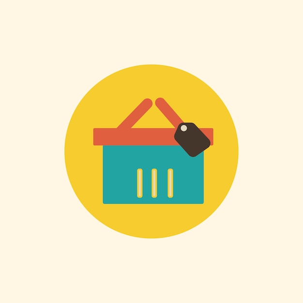 Illustration of shopping basket icon