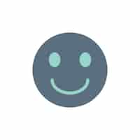 Free vector illustration of smiling emoji face