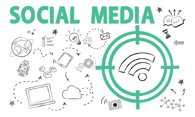 Illustration of social media concept