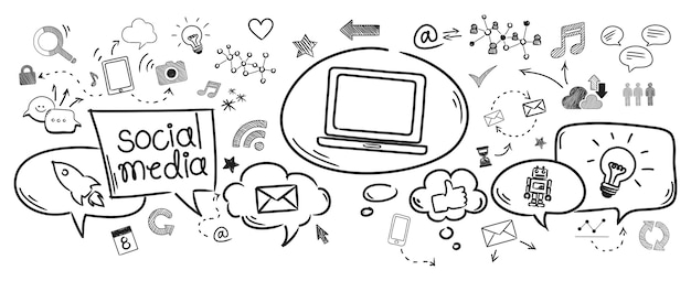 Illustration of social media concept