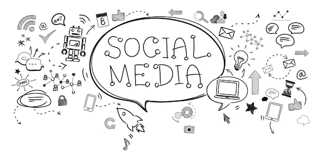 Free Vector illustration of social media concept