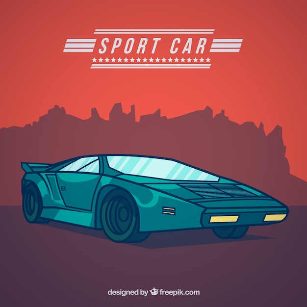 Illustration of a sport car