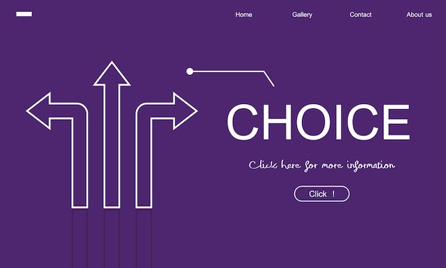 Free vector illustration of three choices arrows