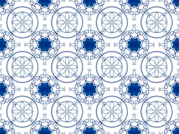 Free Vector illustration of tiles textured pattern