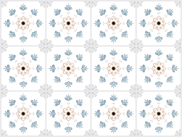 Illustration of tiles textured pattern