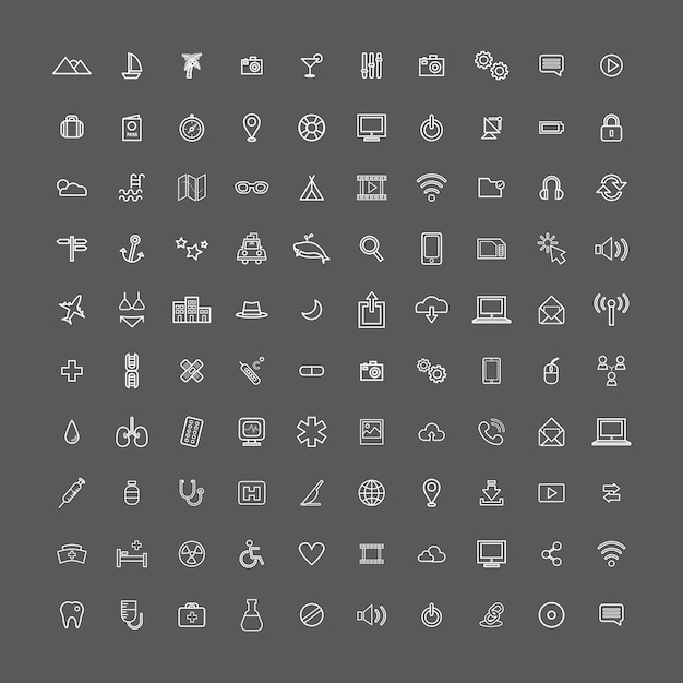 Illustration UI Universal Icon Concept