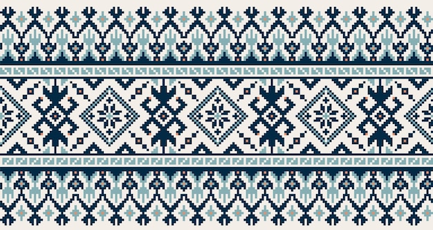 illustration of Ukrainian folk seamless pattern ornament.