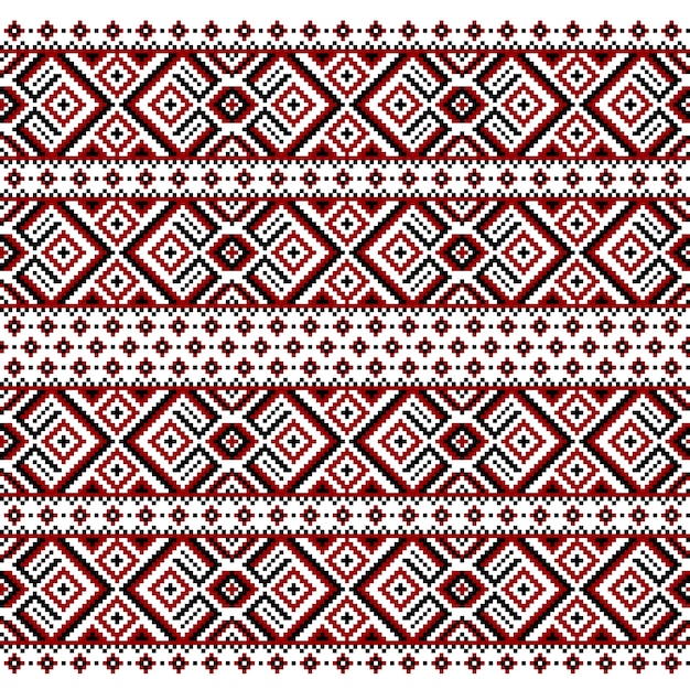 Free Vector illustration of ukrainian folk seamless pattern ornament