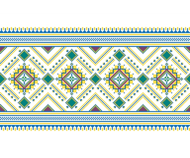 illustration of Ukrainian folk seamless pattern ornament