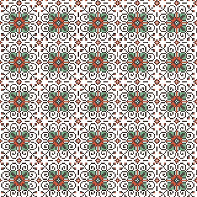 Free Vector illustration of ukrainian folk seamless pattern ornament