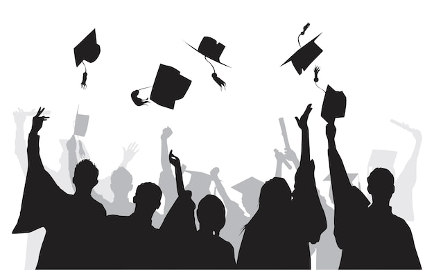 Illustration of university graduates