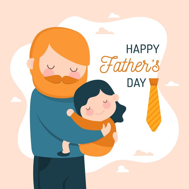 Illustration with fathers day