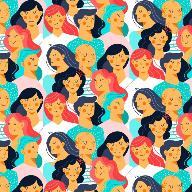 Illustration of women faces