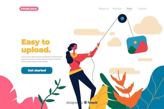 Image upload landing page concept