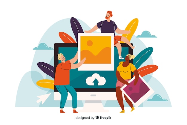 Image upload landing page concept