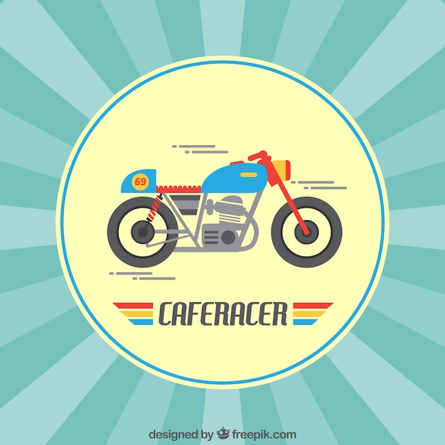 Free Vector incredible motorcycle at full speed