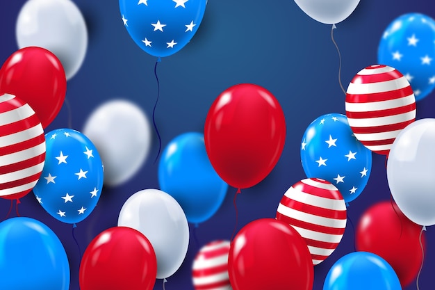 Independence day balloons background