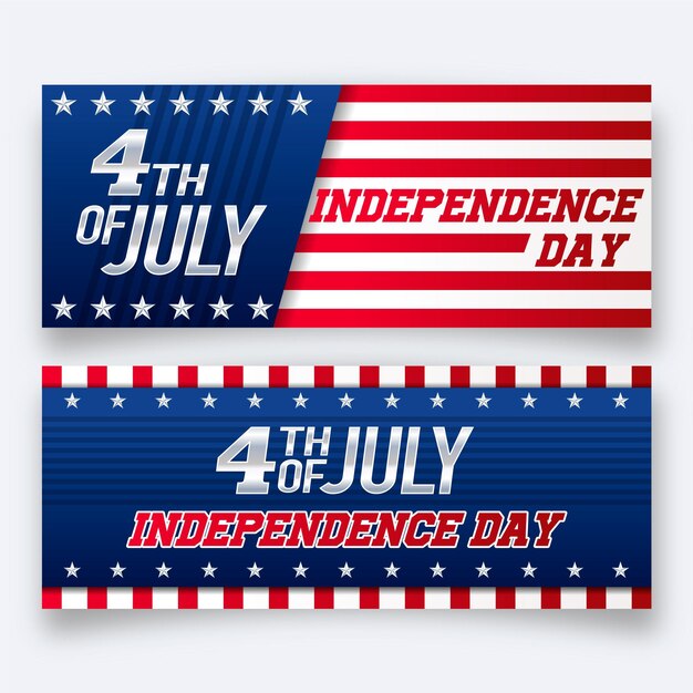 Independence day banners