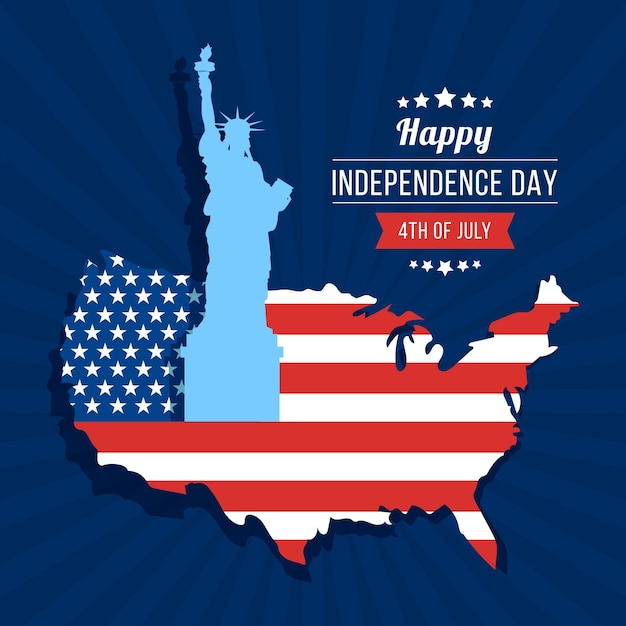 Independence day flat design