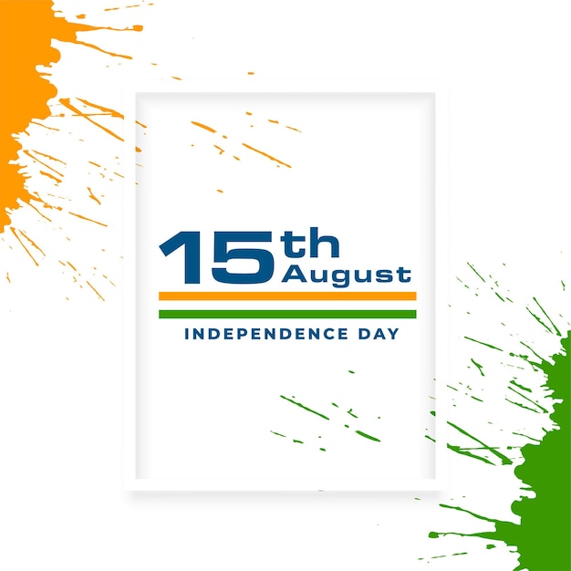 Free Vector independence day of india watercolor splatter style background