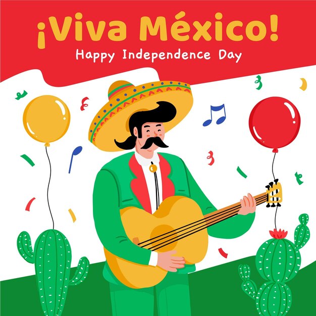 Independence day of mexico celebration