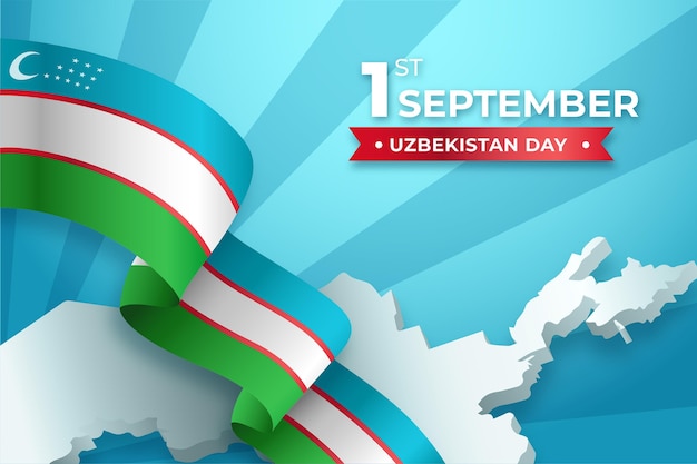 Free Vector independence day of uzbekistan background