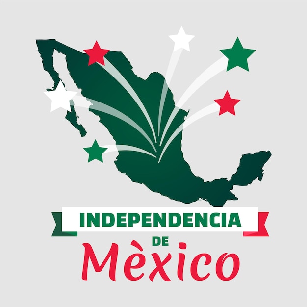 Independencia de méxico with map and stars