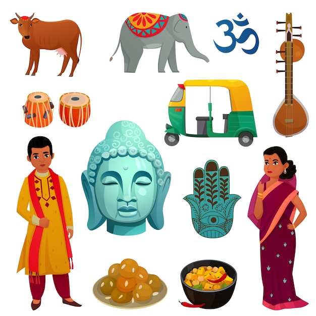 Free vector india element set