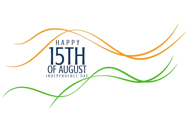 Free Vector india independence day background in line style