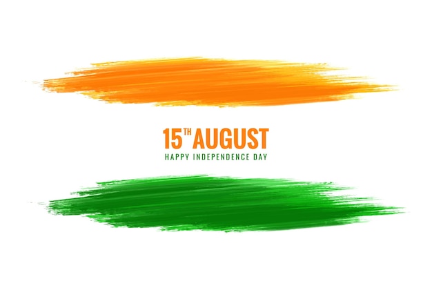 India independence day background with tricolor brush stroke design