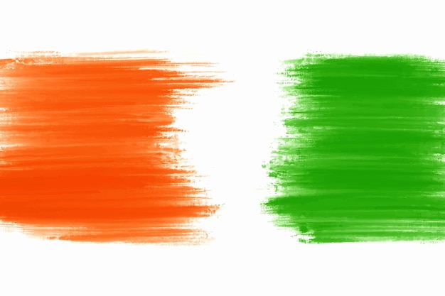 Free Vector india independence day background with tricolor brush stroke design