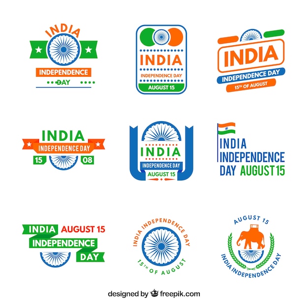 India independence day badge collection