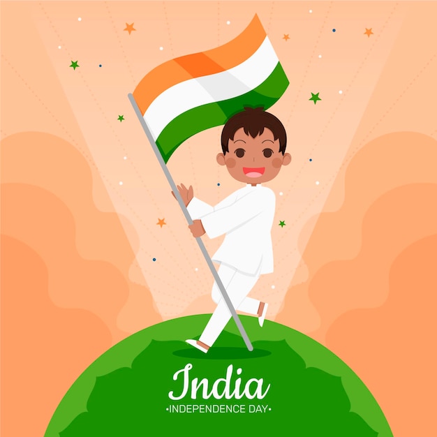 Free Vector india independence day illustration