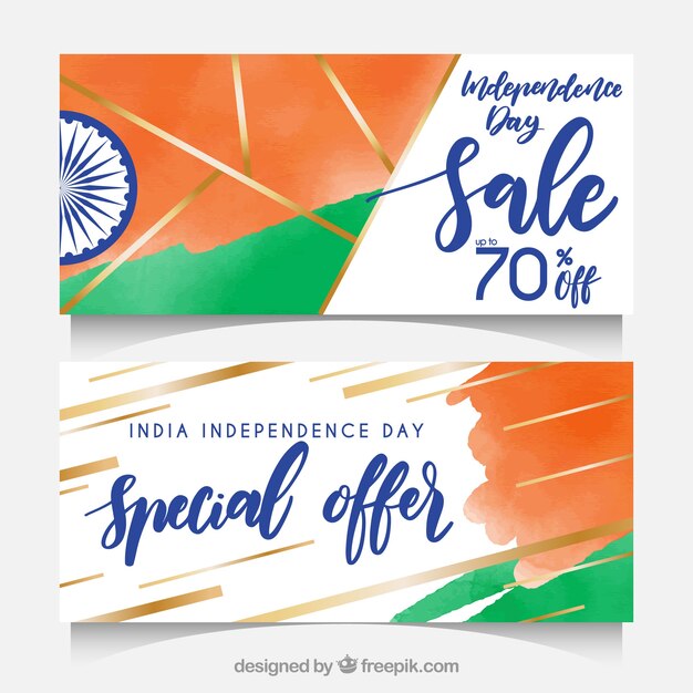 India independence day sale banners