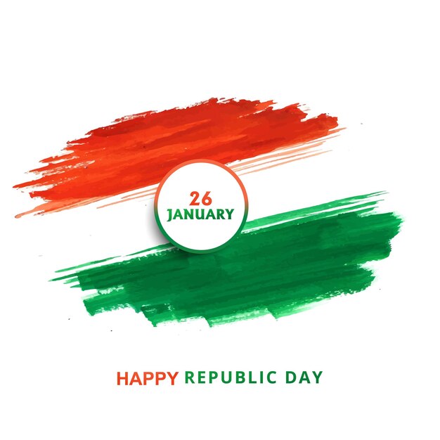 India republic day celebration on 26 January indian flag design