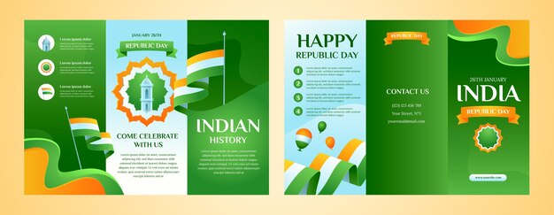 India republic day celebration brochure template