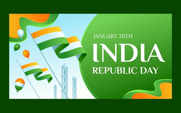 India republic day celebration social media promo template