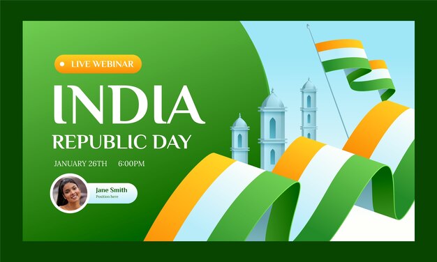 India republic day celebration webinar template