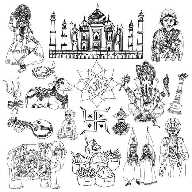 India sketch set