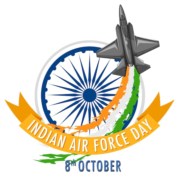 Free vector indian air force day poster