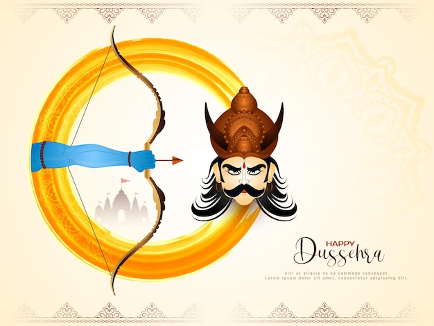 Free Vector indian cultural happy dussehra festival vijaya dashami background design